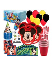 Platos de vajilla de dibujos animados decoración de cumpleaños suministros de fiesta de Mickey Mouse