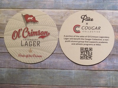 Beer Coaster: PIKE Brewing Ol' Crimson Lager ~ Seattle, WASHINGTON Est 1989