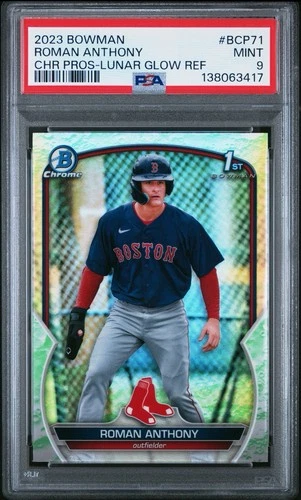 2023 Bowman Chrome Prospects Roman Anthony Lunar Glow Refractor PSA 9 #BCP71