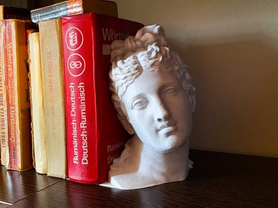 Apollo griechische Statue Buchstütze | klassische Skulptur Dekor | mehrere Farboptionen