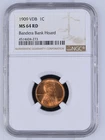 1909  Cents Lincoln, Wheat  NGC MS-64 RD
