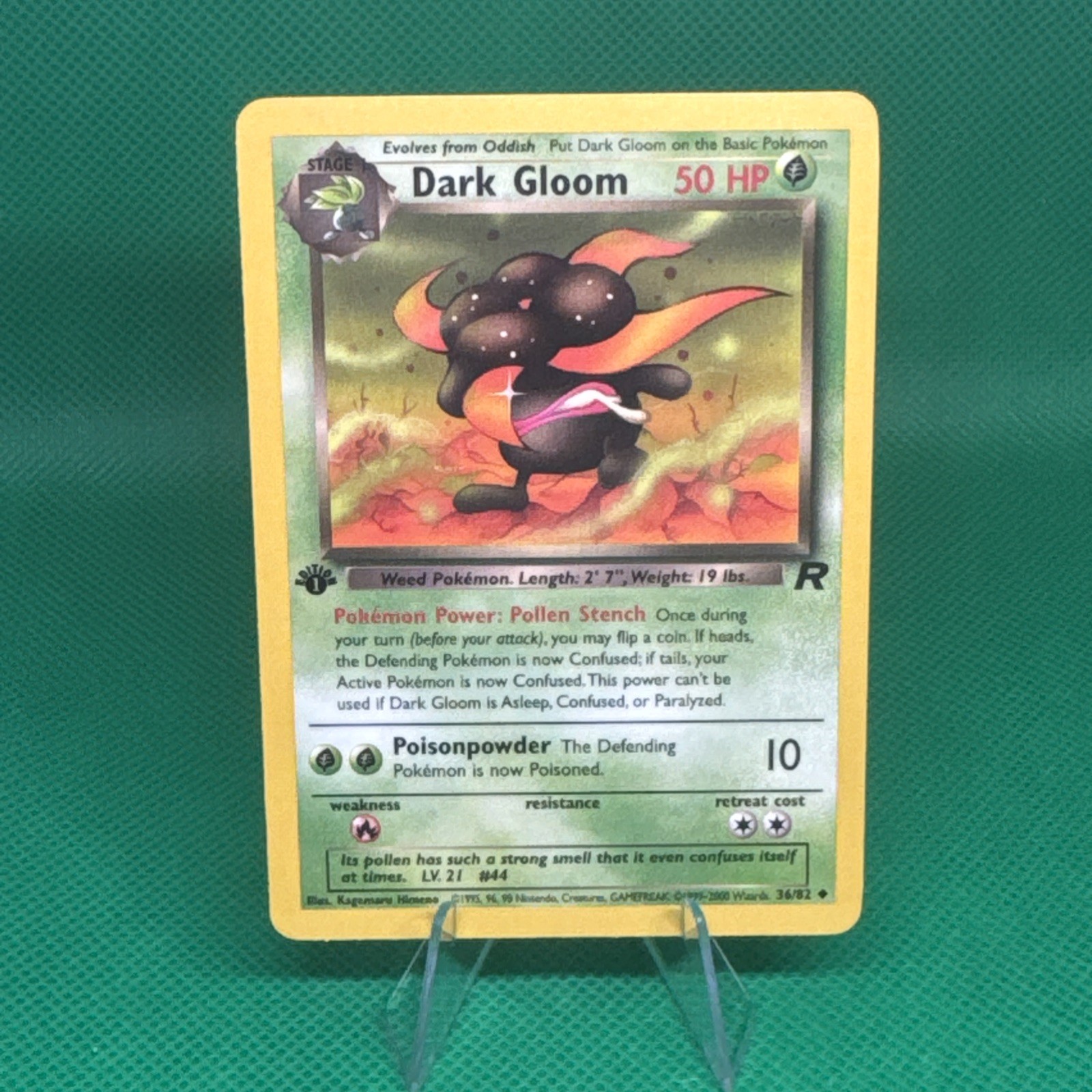 Dark Gloom 36/82 1st Edition Non Holo Team Rocket Pokemon Card TCG WOTC NM