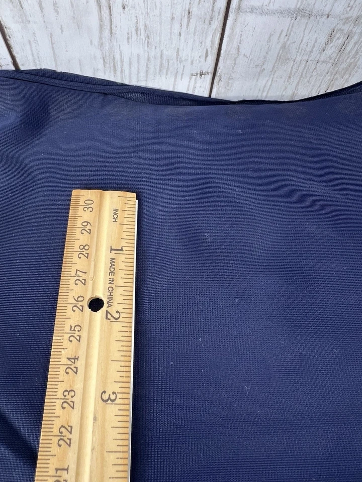 Blue Solid Polyester Silky Fabric 3/4 Yard 64 Wide Unbranded Navy Slight Texture - Image 2 of 4