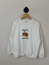 Vintage Winnie The Pooh Sweatshirt Women s XL White 90s Disney Eeyore Piglet