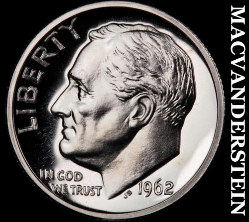 1962 Roosevelt Dime- Silver- Choice Gem Proof Luster #J2473