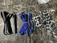 Small Dog Collar/leash Set, Lot Of 3
