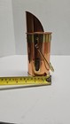 vintage copper and brass fireplace match holder — photo 4
