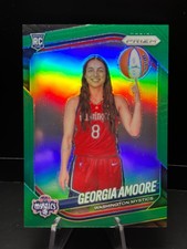 2025 Panini Prizm WNBA #140 Georgia Amoore Green Prizm Rookie Variation