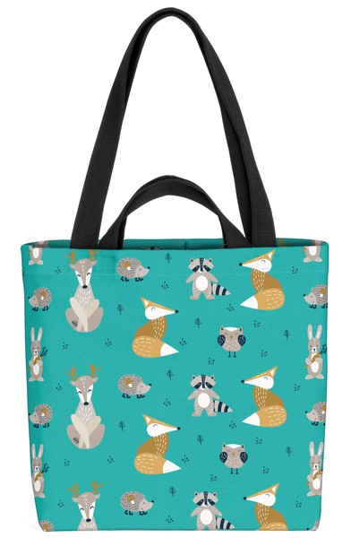 Tiere Des Waldes GrüN Tasche Kinder Muster Reh Tiere Wald Waldtiere MäRchen Som-image