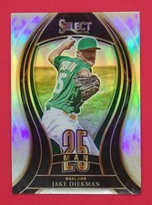 2021 Select Jake Diekman 25 Man Holo Prizm #25M-14 Oakland Athletics
