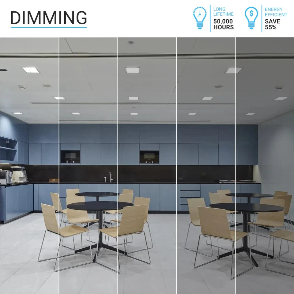 WEN 6 polegadas quadrado LED regulável downlight quadrado, luz de teto embutida KIT RETROFIT - Imagem 3 de 4