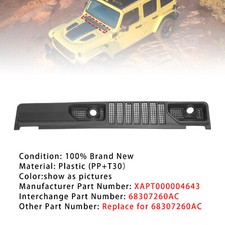 Wiper Cowl Panel Grille 68307260AC Pour Jeep Wrangler JL / Gladiator 2018-2024