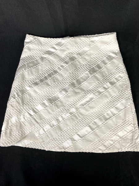 KOOKAI womens short mini skirt off white size 38 Texured
