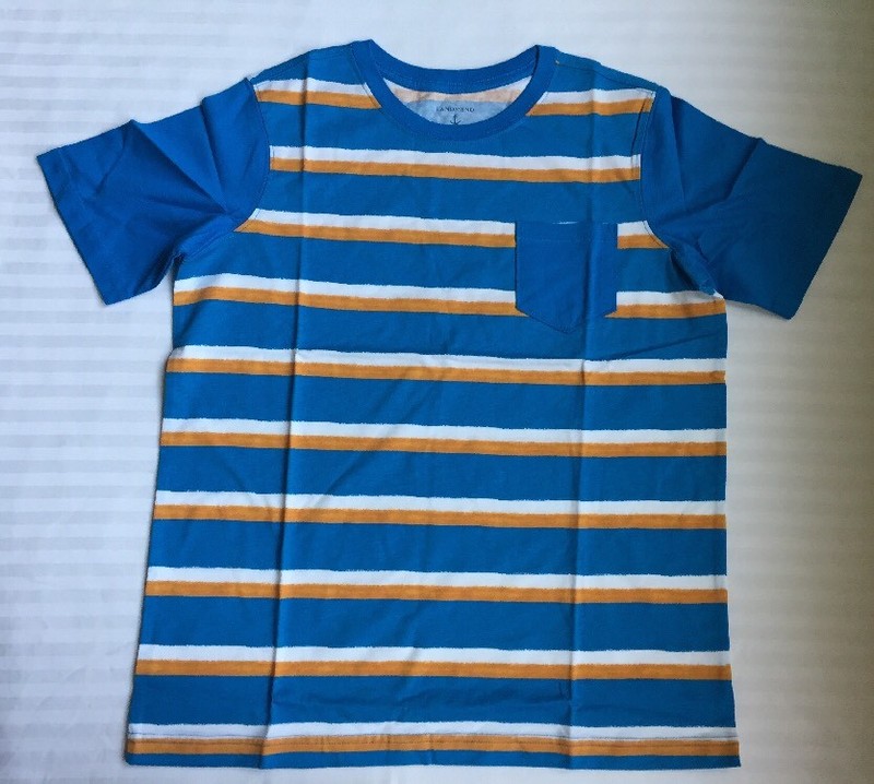 LANDS END Big Boy T-SHIRT Size: MEDIUM Husky (10H-12 H) NEW Cotton