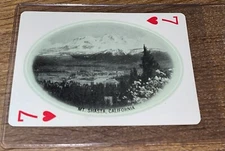 Vintage Antique 1906 U.S. Playing Card Co. Mt. Shasta, California Playing Card