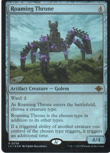 mtg cards like roaming throne ROAMING THRONE X4 The Lost Caverns Of Ixalan LCI Magic MTG MINT CARD