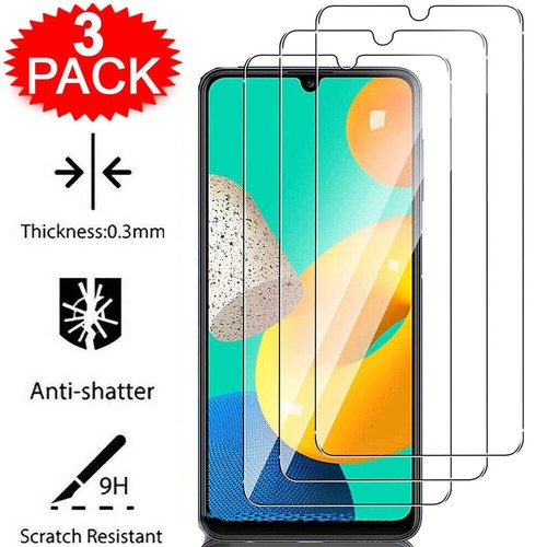 3X Tempered Glass Screen Protector For Samsung Galaxy M20,A13,A23,A33,A73 9H - Photo 11 sur 12