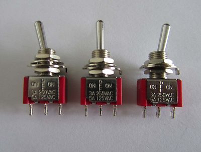 3x SPDT 3 Positionen EIN AUS EIN Gitarre Mini Kippschalter SALECOM Auto/Boot Schalter