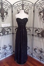 V245/2303 BILL LEVKOFF 1175 BLACK SZ 10 275 PARTY FORMAL BRIDESMAID GOWN DRESS