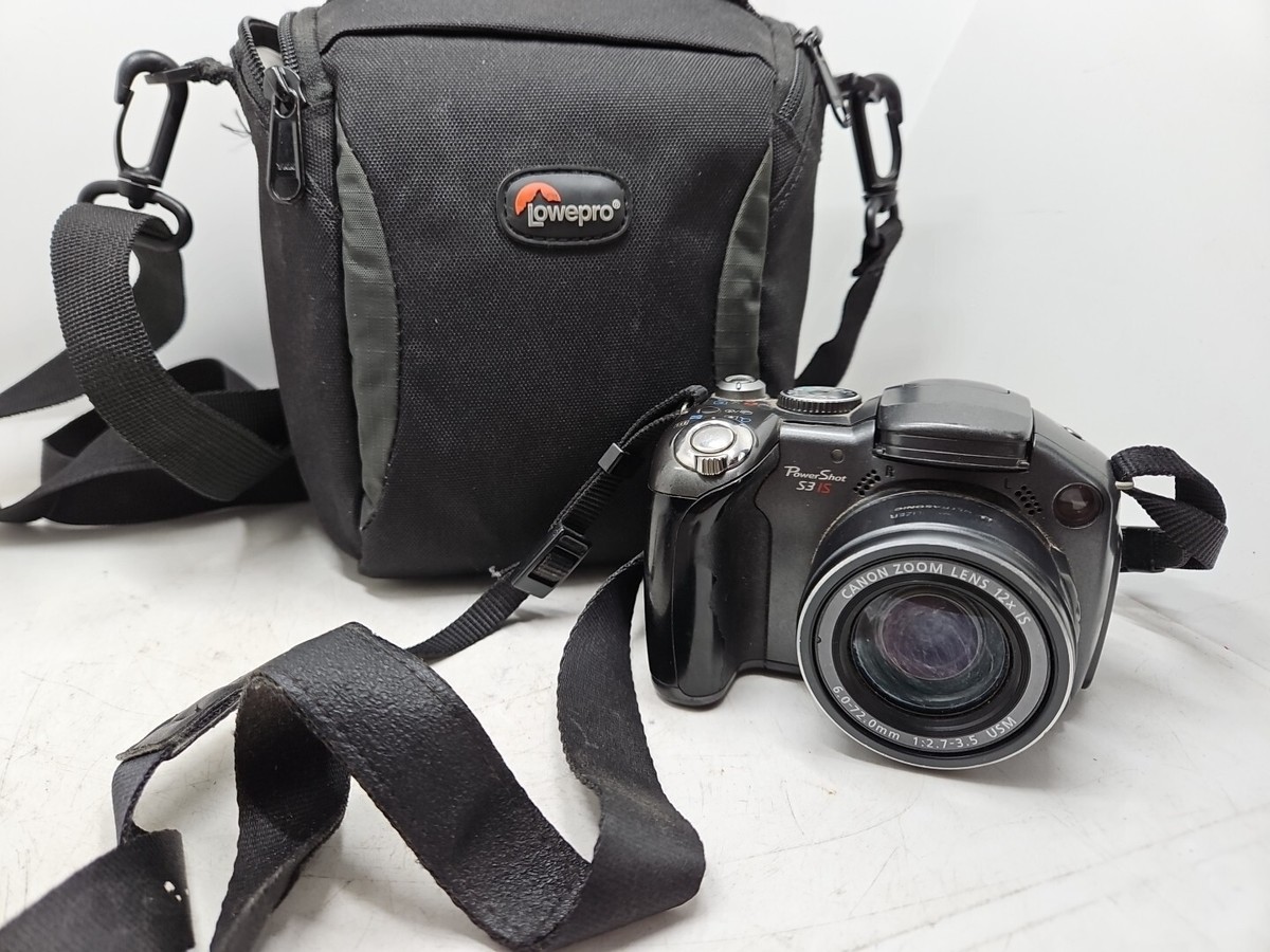 Canon PowerShot S3IS PC1192 Black Digital Camera 6.0 Mega
