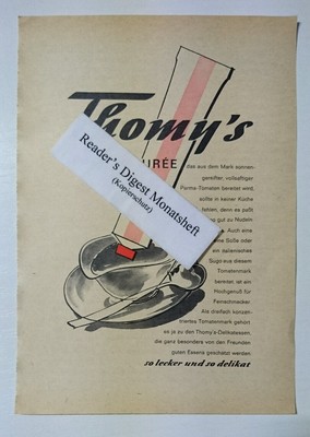 Advertisement A5: Thomy's Tomato Purée 1962 (120916133)