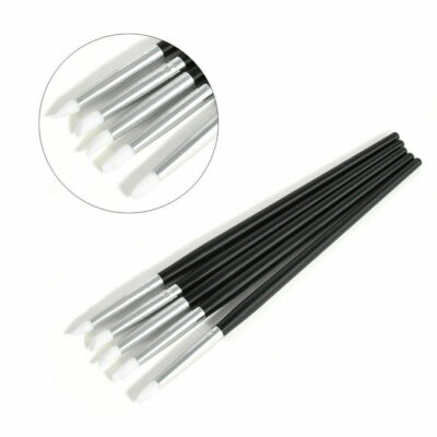5 Stück Weicher Silikon Pinsel Nail Art Design Stift Stempel Schnitzen Handwerk Bleistift UK