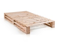 Palettenbett Futonbett Massivholzbett Singlebett Paletti Duo Fichte 90X200 Cm