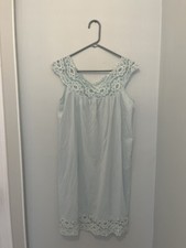 VTG Nightgown. Blue. Lace at Neck  Bottom. Nylon. Large. Excellent Condition.