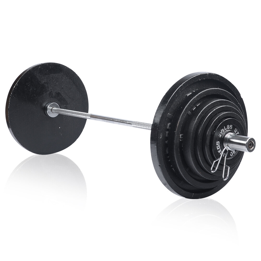 Barbell Set Iron Barbell CAP Barbell 300-lb Cast Iron Olympic