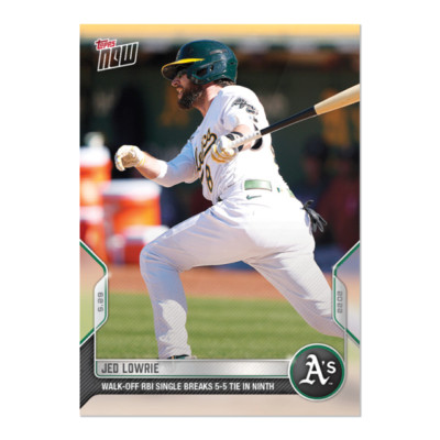 Jed Lowrie 2022 TOPPS NOW 259 Athletics Presale Walk Off Win