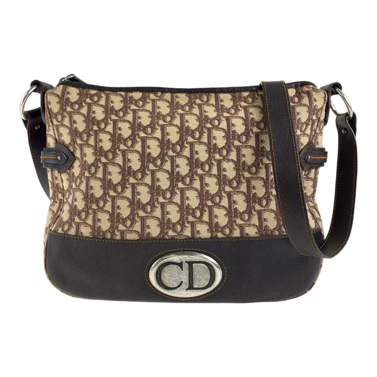 Christian Dior Trotter Sac à bandoulière diagonale Sac Messenger Beige Marron