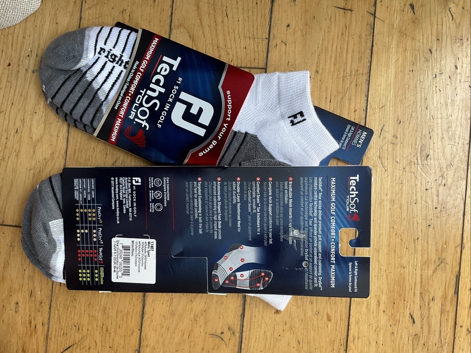 10 Paires De Chaussettes FootJoy ProDry Blanches – Homme Pointure 7-12 – Neuves