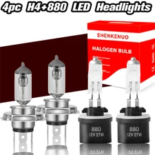 For Ford Aspire 1994-1997 4x 3400K Halogen Headlight High/Low+Fog Light Bulbs