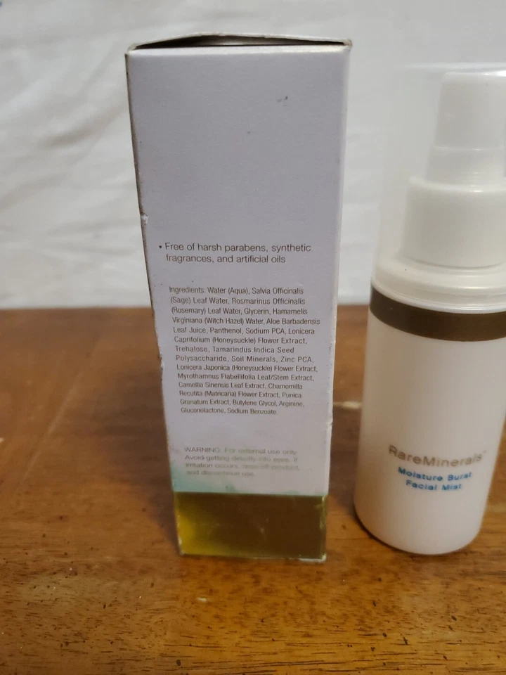 Rare Minerals Renew Facial Moisture Burst Facial Mist 3.4 Fl OZ NIB - Imagem 4 de 4