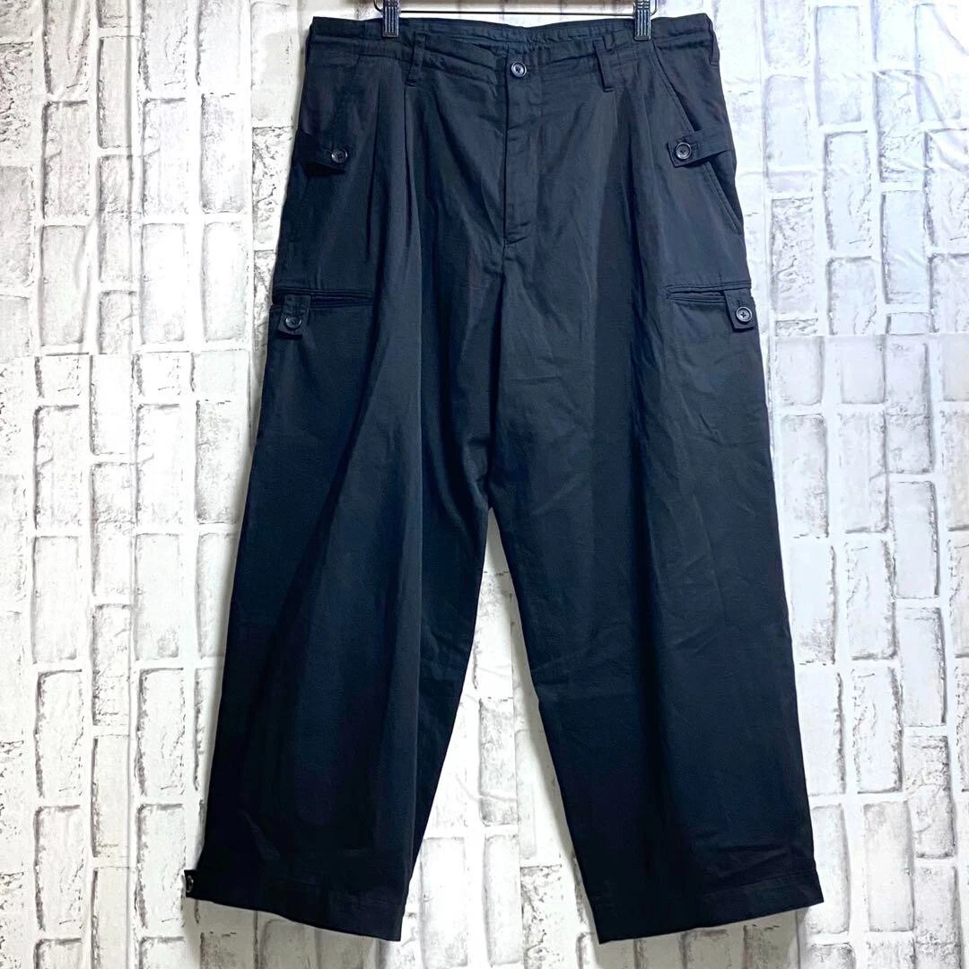 Yohji Yamamoto Pour Homme 22SS Tuck Ball Edge Wide Cargo Pants M used from japan