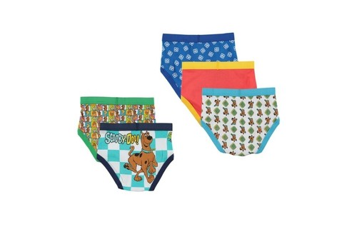 SCOOBY-DOO BOYS UNDERWEAR BOXER BRIEFS SIZE 4 100% COTTON BRIEFS 5 PACK NEW SEAL - Picture 3 of 4