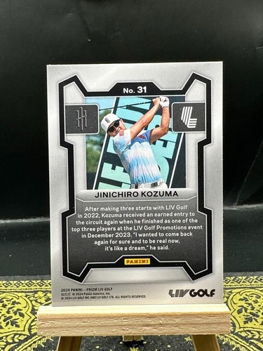 2024 Prizm LIV Golf - Jinichiro Kozuma RC - 31 - Picture 2 of 2