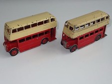 (W) Dinky LOT OF 2 RED BUSES AEC / LEYLAND - 29C