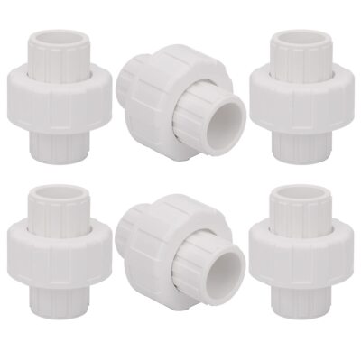 6pcs 1/2'' Pvc Union Coupling Pipe Fitting socket X Socket 1/2inch Pvc Slip Uni