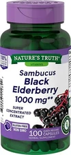 NT Sambucus Black Elderberry 1000mg Capsules 100ct --
