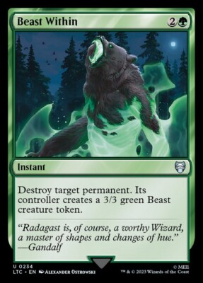 Beast Within 0234 Non Foil Uncommon LOTR Commander MTG Near Mint