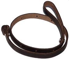 Buffalo Leather Rifle Gun Sling Crazy Horse Dark Brown Amish Handmade 3/4" Wide