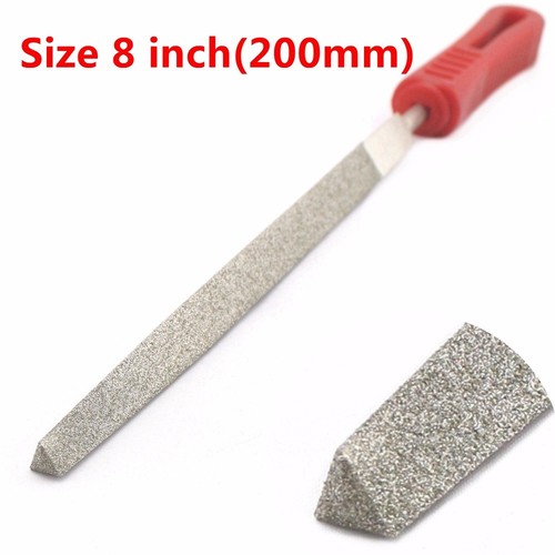 6"-12"inch Three Square Diamond Coated Triangle Files 150-300 mm Length Grit 120 - Picture 8 of 10