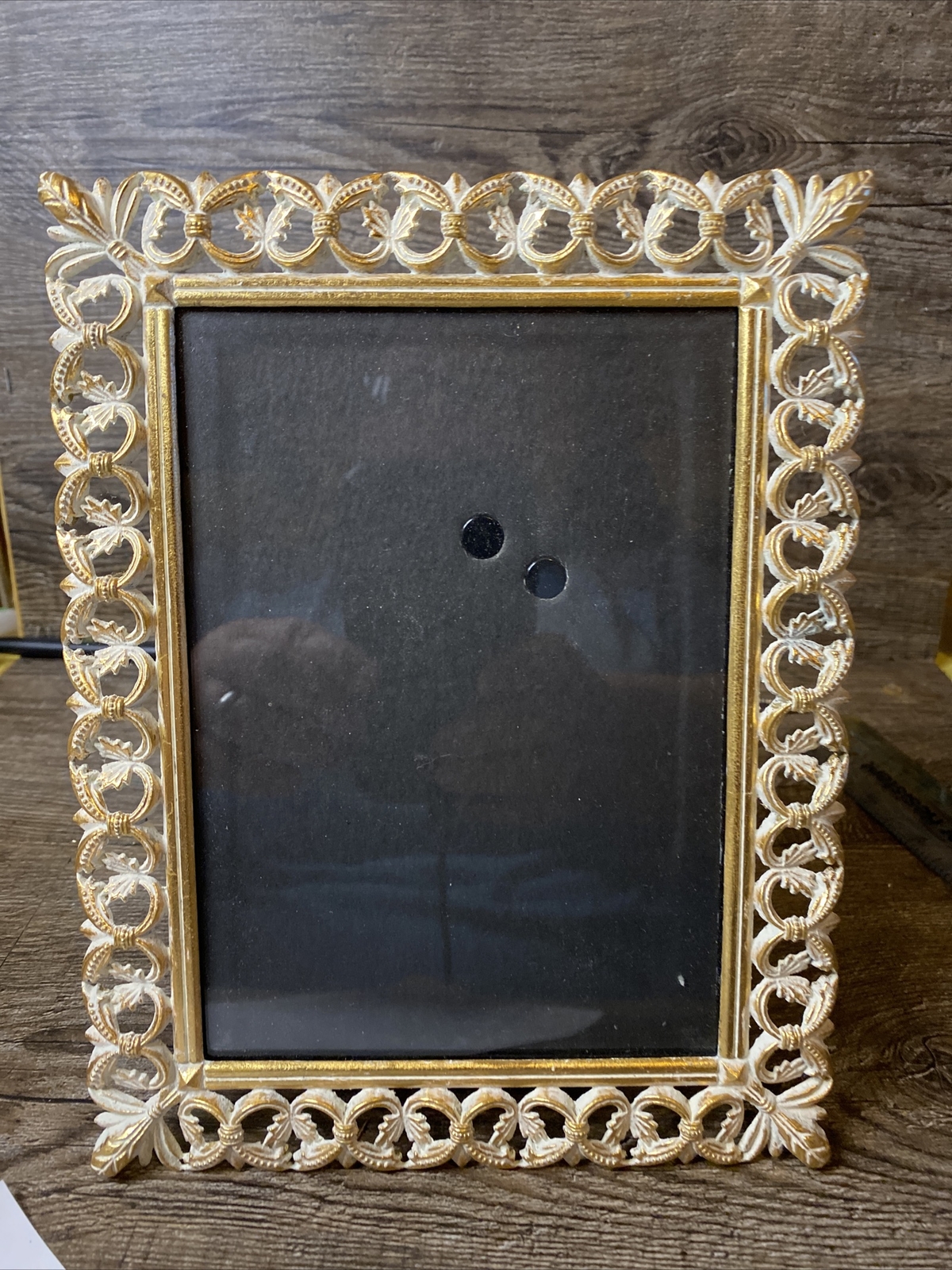 vintage ornate metal picture frame 5x7 Standing fleur De Lis eBay