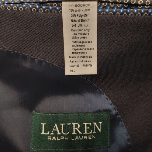 Lauren Ralph Lauren Women's Dark Gray Yellow Button Blazer Jacket 40 L - Picture 3 of 3