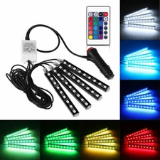 RGB LED Neon Light Strip Under Car Tube Underglow Underbody Glow System Remote
