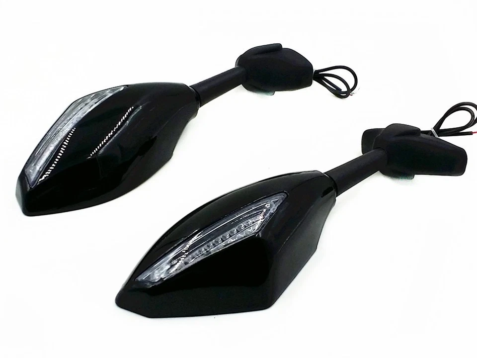 Espejos retrovisores de señal de giro para bicicleta deportiva Triumph Daytona 675 Ducati 1198 1098 Foto 3 de 4