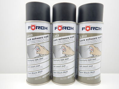 3x SCHWARZ MATT MATTSCHWARZ  RAL 9005 LACK LACKSPRAY SPRAY SPRAYDOSE 400ML 
