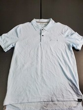 Eddie Bauer Polo Shirt Mens Medium Blue Short Sleeve Regular Fit New