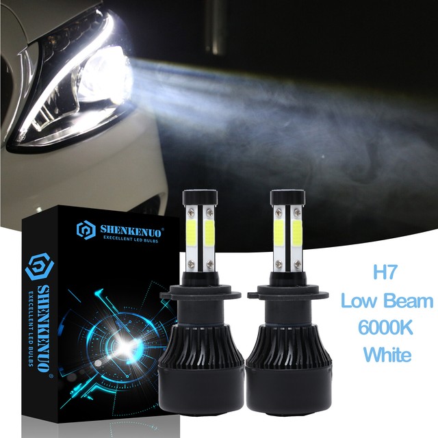 4Side LED Headlight H7 White 6000K Low Beam Bulbs for HYUNDAI Sonata